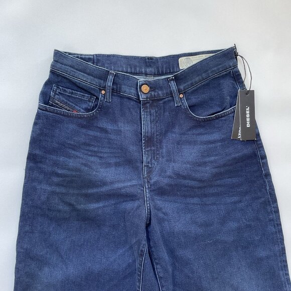 $198 Diesel Women’s Widee Regular Straight Jeans High Waist 084ZC Size 29 - Picture 4 of 12